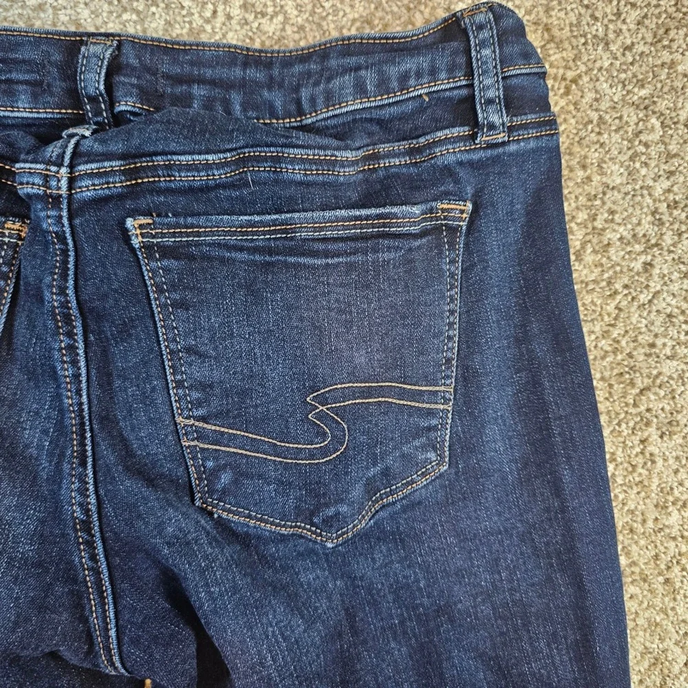 Silver Jeans Co Tuesday Slim Boot Dark Wash Denim Jeans W31 L35 L12602EDB363